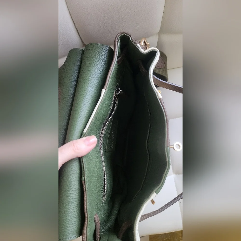 Leo Stytch Elegant‎ Green and Brown Women's Bag